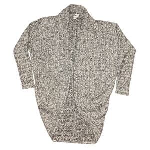 BKE Buckle Oversized Light Gray Loop Cardigan Sweater Medium